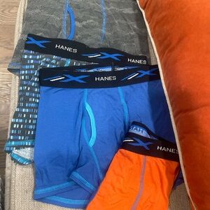 Hanes boy’s Boxer Briefs in Blue and Orange
